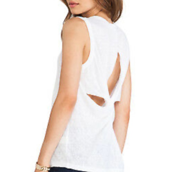 ALC LINEN Harper Twist Open Back Tank Top - Picture 1 of 3